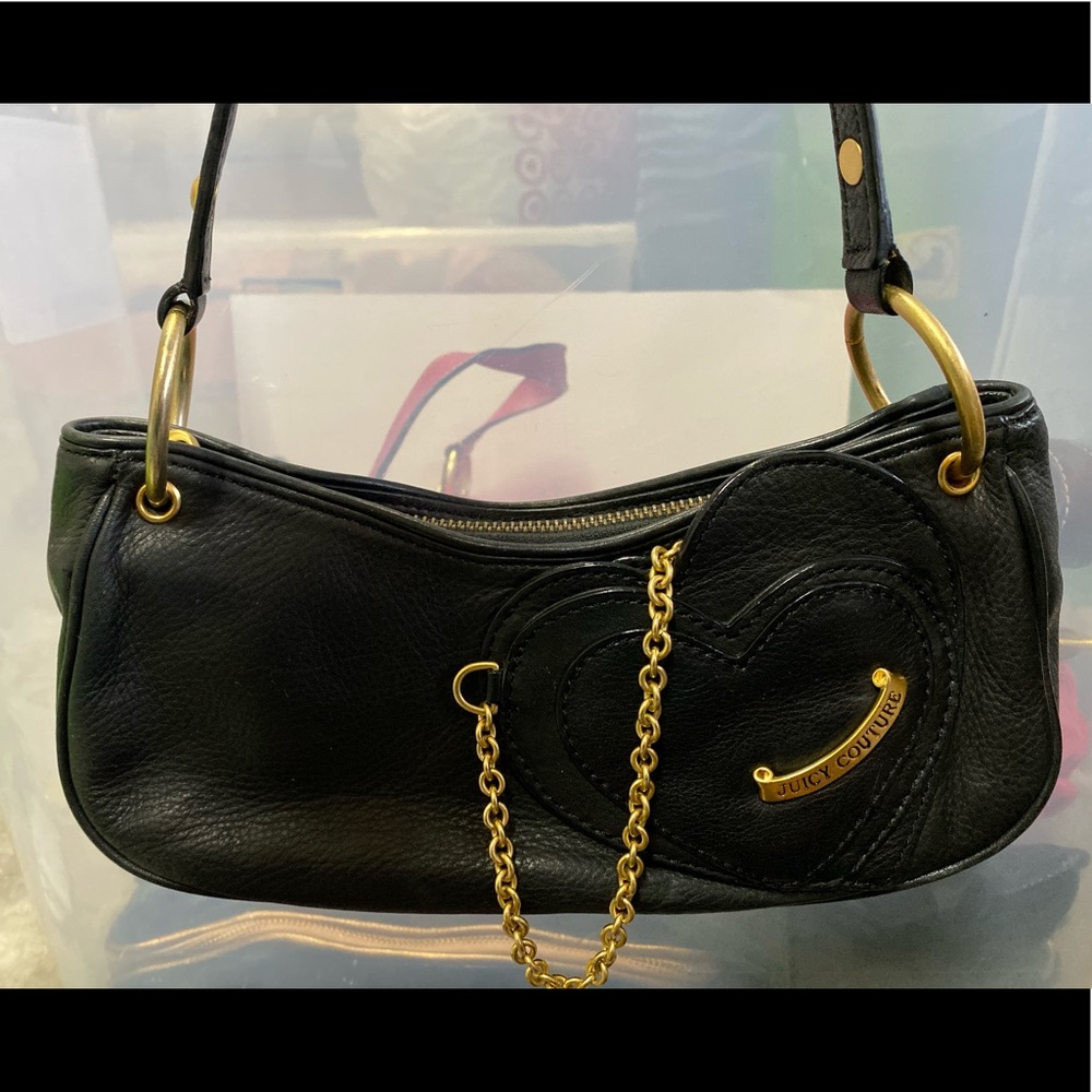 Juicy Couture Black Leather Hand Bag